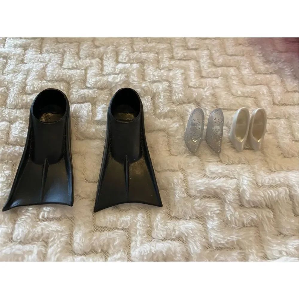 Lot Of 3 VintageβBarbie Shoes Swim Fins Scuba Diving Flippers Mattel 90s